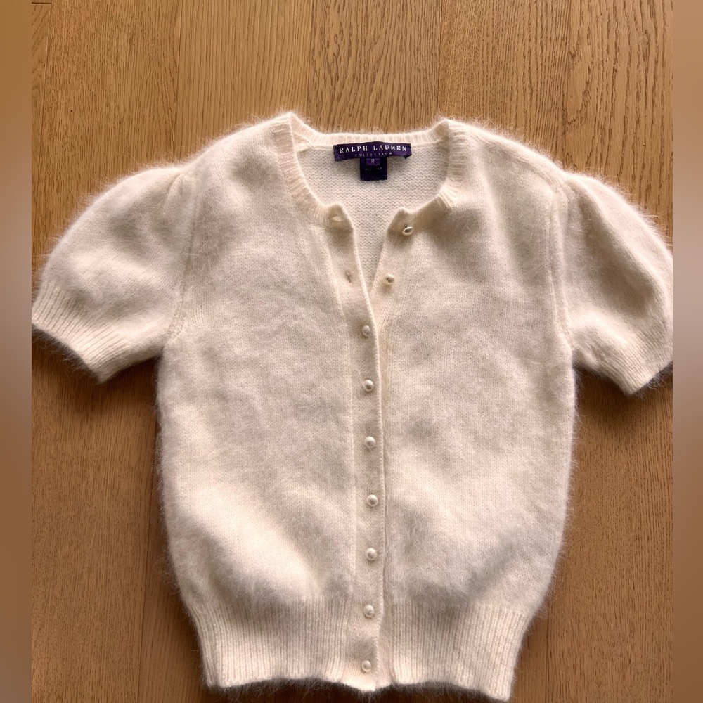 Ralph Lauren Collection Angora Short Sleeve cardigan